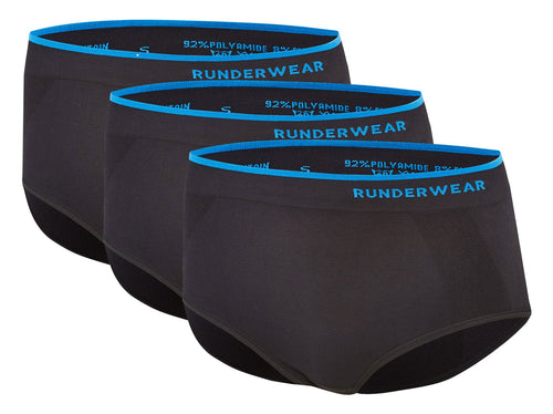 Runderwear Women's Low-Impact Sports Bra  Chafe-Free, Performance  Underwear with Seamless Technology (Black/Blue, Medium): Buy Online at Best  Price in UAE 
