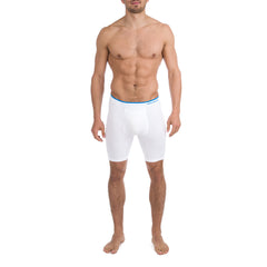 Men's Runderwear Cricket Long Boxer - White