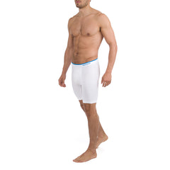 Men's Runderwear Cricket Long Boxer - White