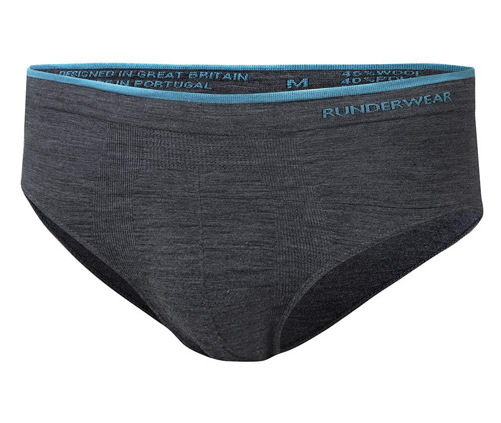 Men's Runderwear Merino Running and Multi Sport Brief / Pants Grey 1