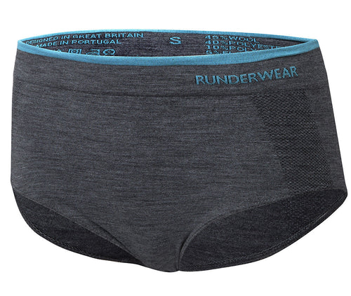 Women's Runderwear Merino Running and Multi Sport Brief / Pants Grey 1